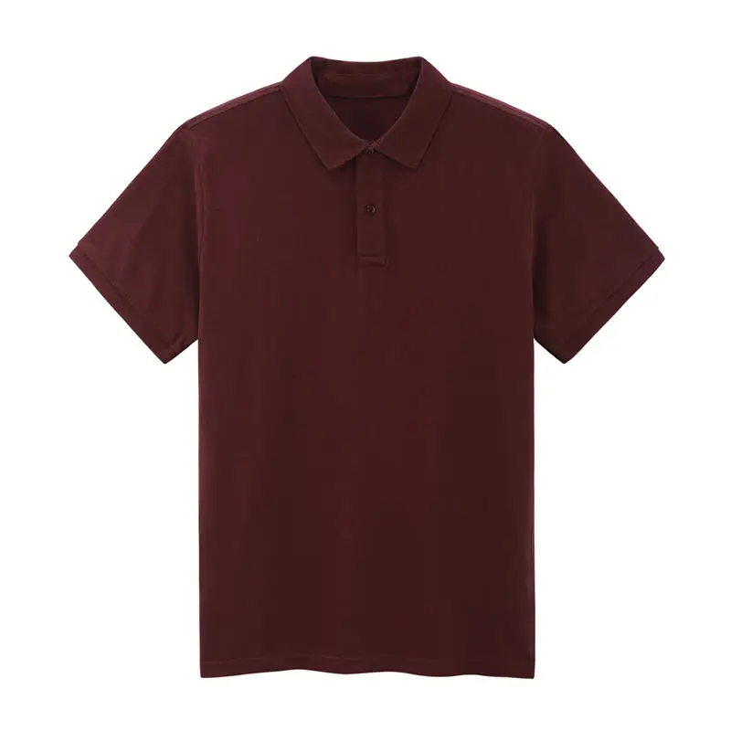 Wine Red Новинка, летние мужские рубашки поло, качественная хлопковая короткая однотонная мужская рубашка поло для мужчин и женщин, китайская брендовая одежда, приталенная S-3XL - Цвет: Wine Red