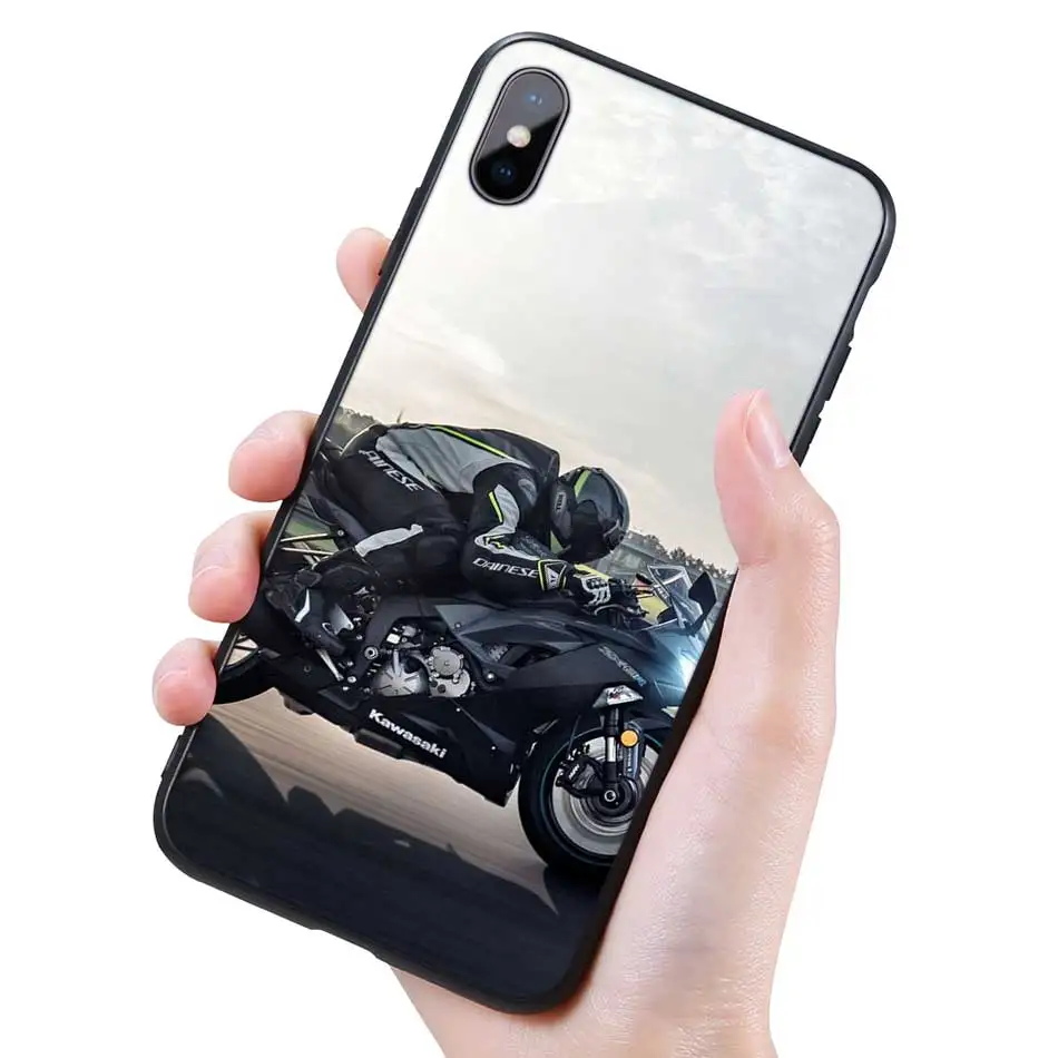 003 Силиконовый черный чехол для iPhone 11 Pro XR X XS MAX 7 8 6 6S Plus 5 5S SE 7Plus 8Plus мобильный телефон moto Cross moto rcycle sports - Цвет: 003