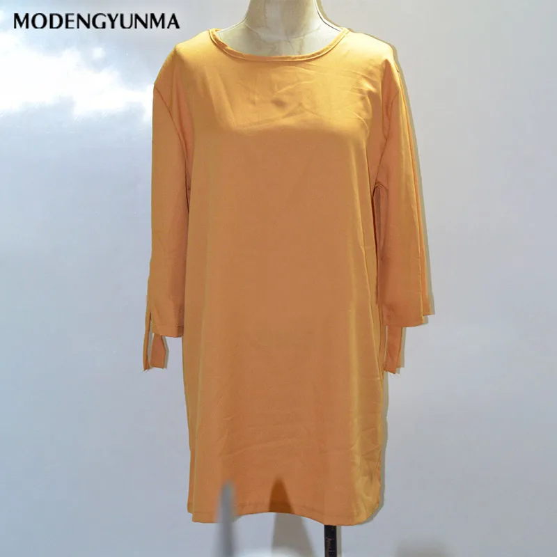 AF029 Yellow Платье для беременных, новинка, повседневная одежда для мам, платье для мамы, модные платья с коротким рукавом, женская одежда, одноцветная, размера плюс - Цвет: AF029 Yellow