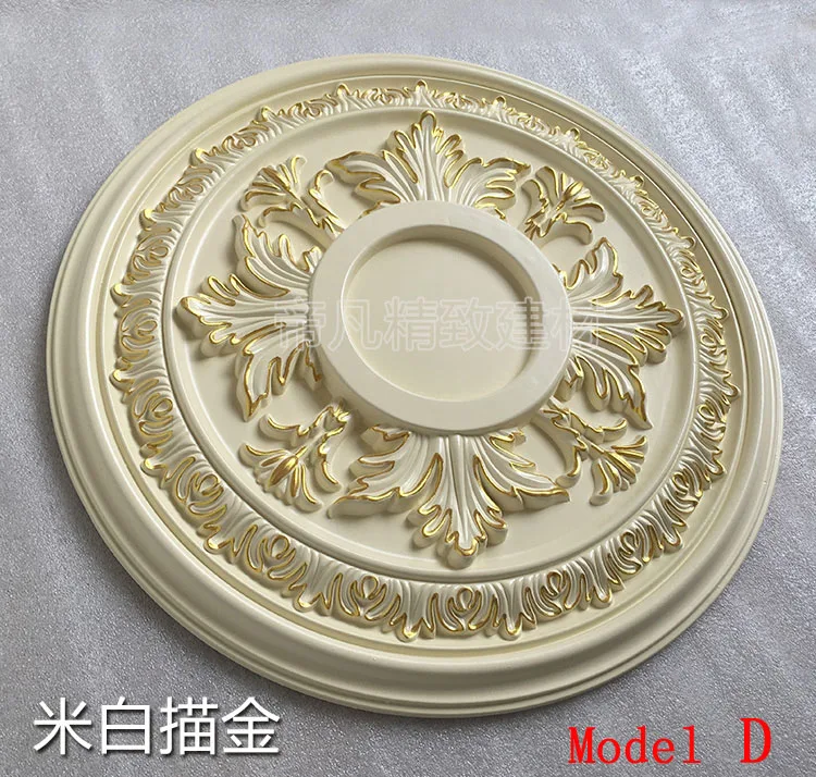 Model D Пу декоративные потолочные розы D395mm подвесной светильник Декор панели потолочные розетки украшения - Цвет: Model D