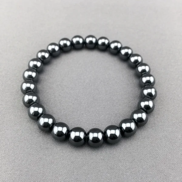 

2017 Top Fashion Strand Bracelets Women Stone Round Trendy New Arrival 10mm Natural Hematite Beaded Stretch Bracelet Bracelets