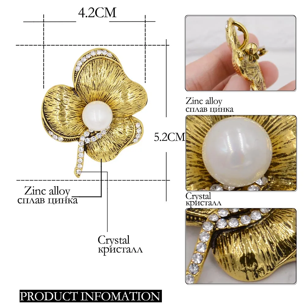 Женская винтажная булавка Стразы в дворцовом ретро-стиле | Украшения и