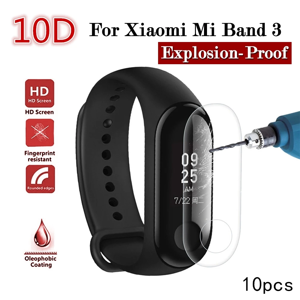 10 шт. защитный мягкий протектор экрана для Xiaomi mi Band 3 Закаленное mi Band 4 защитная пленка