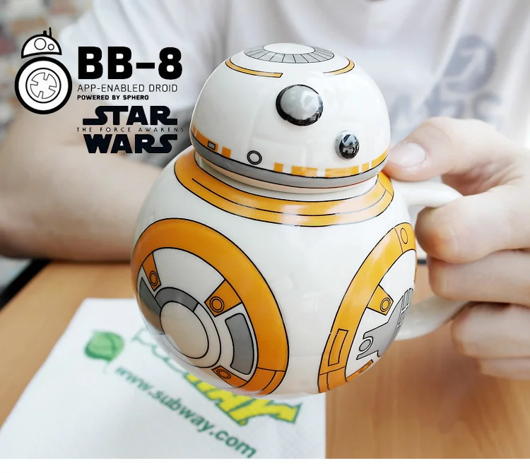 ULKNN Star Wars кружка BB-8 C-3PO 3D чашка для кофе с крышкой с ложкой высокотемпературное производство керамика подарок для детей