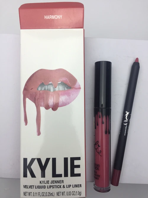 hot new KYLIE matte lipstick+lips pencil makeup lasting waterproof liquid lip gloss kilie lipstick kyliejenner lip - Color: HARMONY