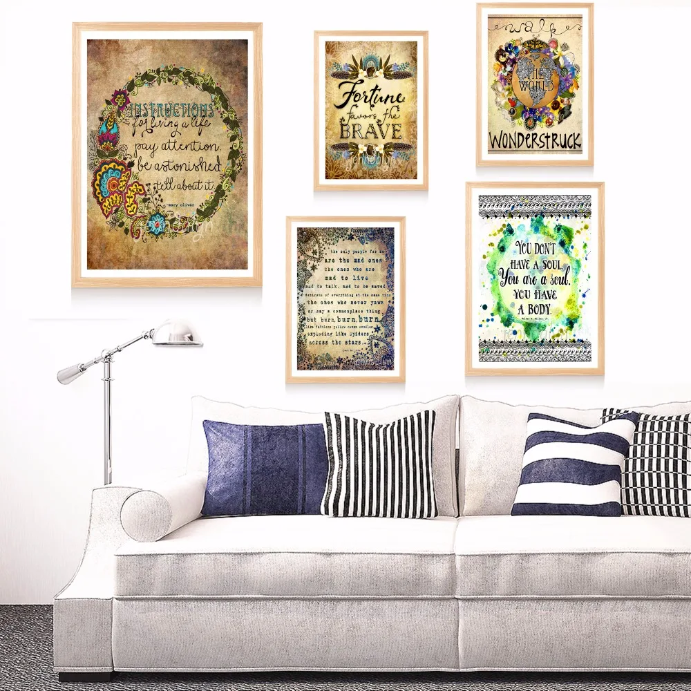 

Brave Soul Hippie Style Canvas Art Print Painting Poster Wall Pictures For Living Room Home Decorative Bedroom Decor No Frame