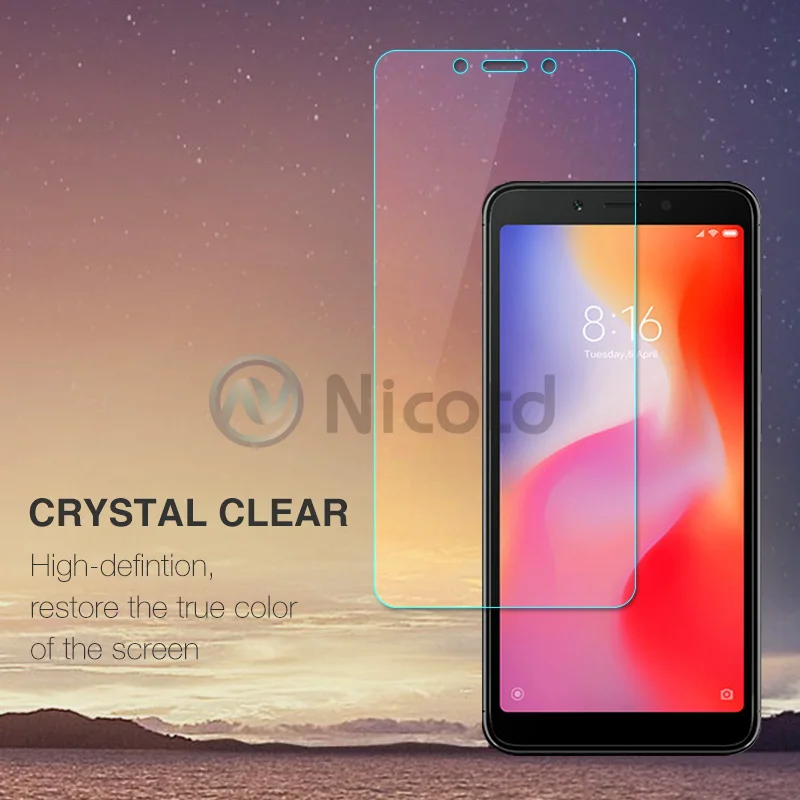 Стекло Nicotd для Xiaomi Redmi 6 Защитная пленка экрана 9H закаленное стекло прозрачная
