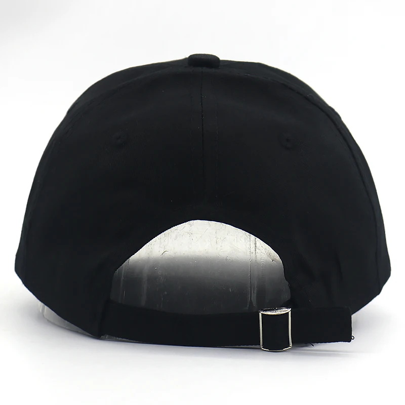 Модная бейсбольная Кепка с вышивкой 100% хлопок регулируемая черная бейсболка на