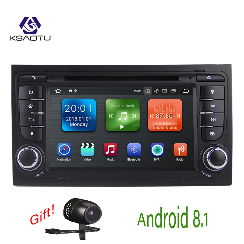KSAOTU 7 &quotDAB + 4G Android 8 1 автомобильный DVD плеер SD GPS для Audi A4 (2002 2007)|Автомагнитолы| |