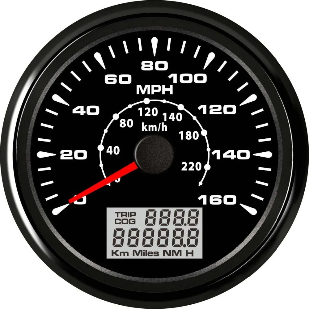 Новый универсальный 85 мм GPS Спидометр 160 миль/ч счетчик одометра для гоночного