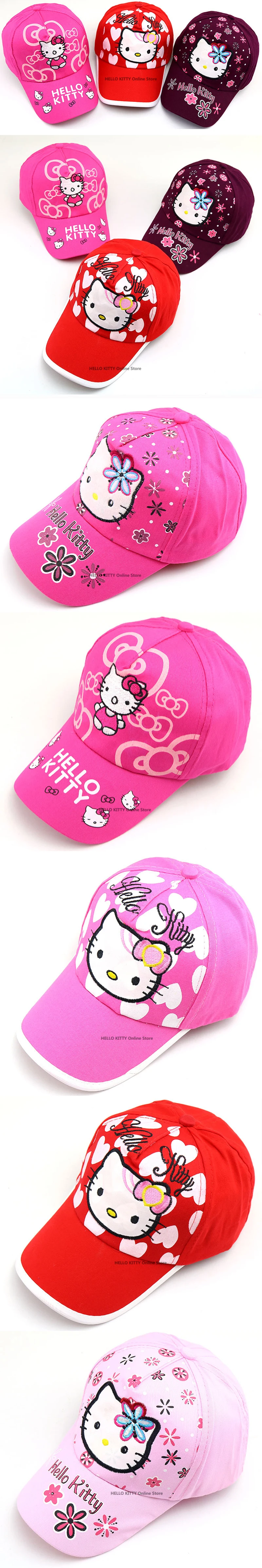 Hello kitty/летние шапки принцессы для маленьких девочек, для маленьких мальчиков и девочек, коллекция года, Детская кепка с рисунком hello kitty, милая бейсболка для улицы