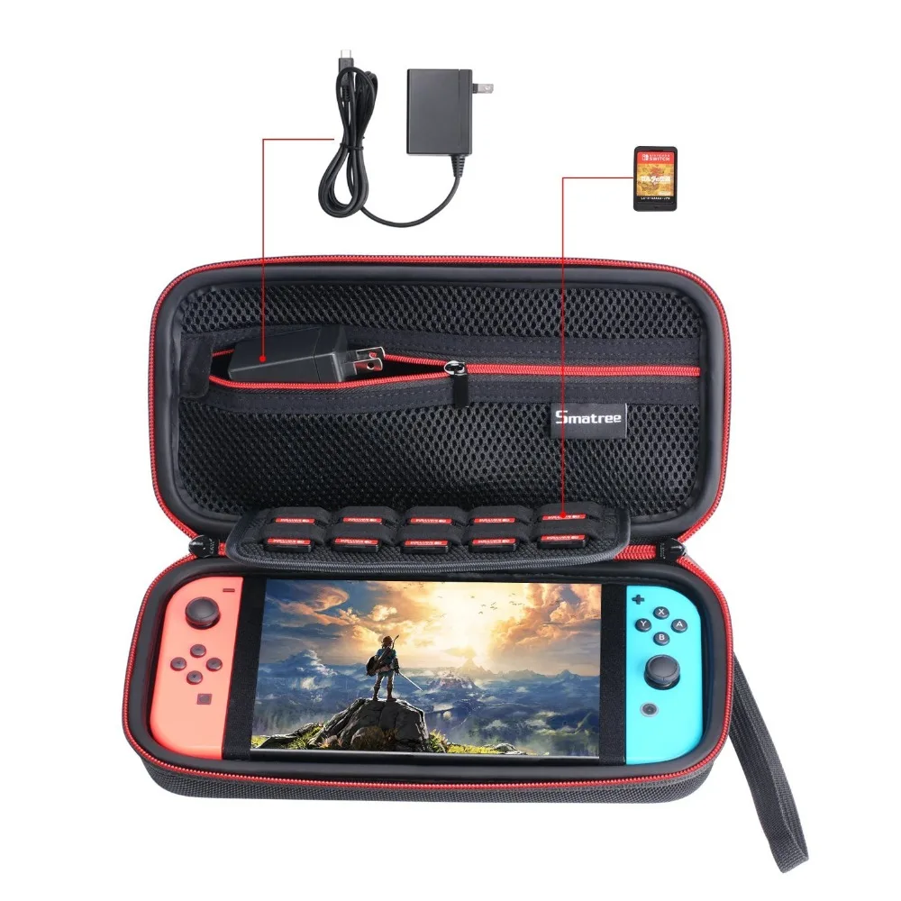 Smatree сумка для переноски Прозрачный чехол Nintendo Переключатель консоли карты