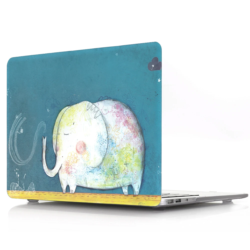 Новинка 2019 Жесткий Чехол для ноутбука с рисунком + чехол клавиатуры Macbook Air 11 13 Pro