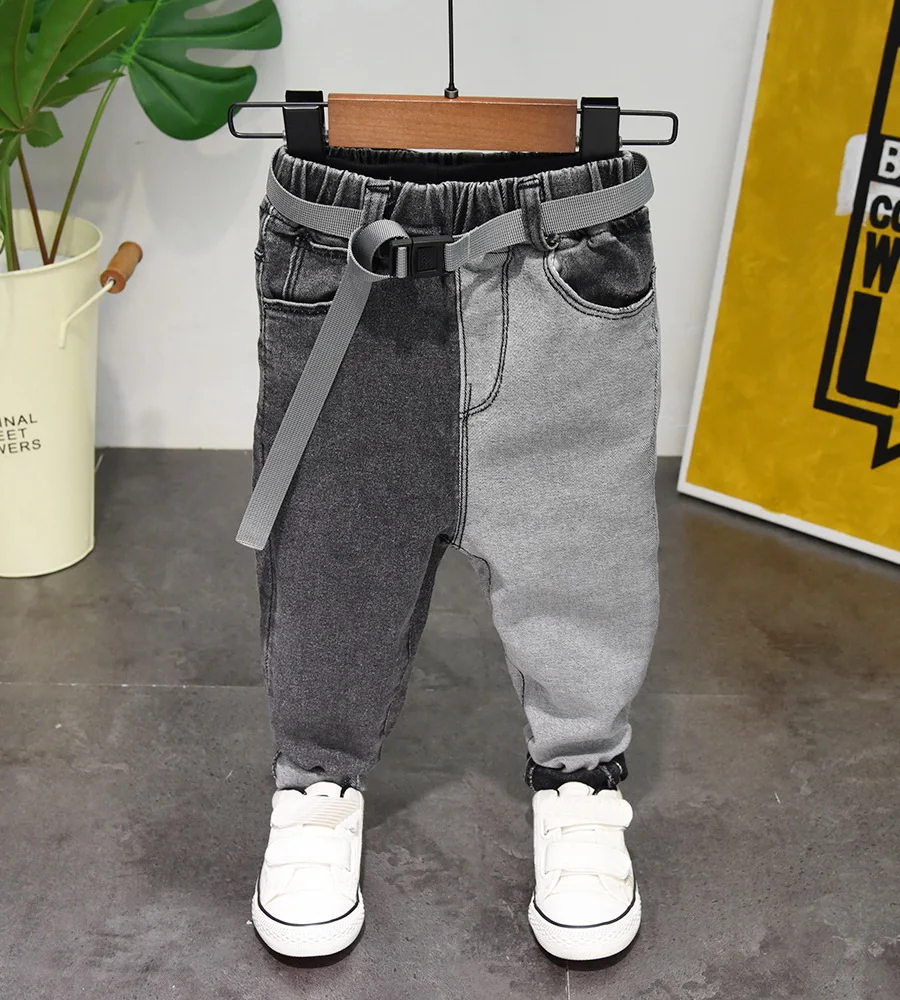 Spring and Autumn New Kids 3pcs Sport Suits Fashion Baby Boys Sweater + Vest Stitching Jeans Suit Children Clothing Set 2-7Y | Детская