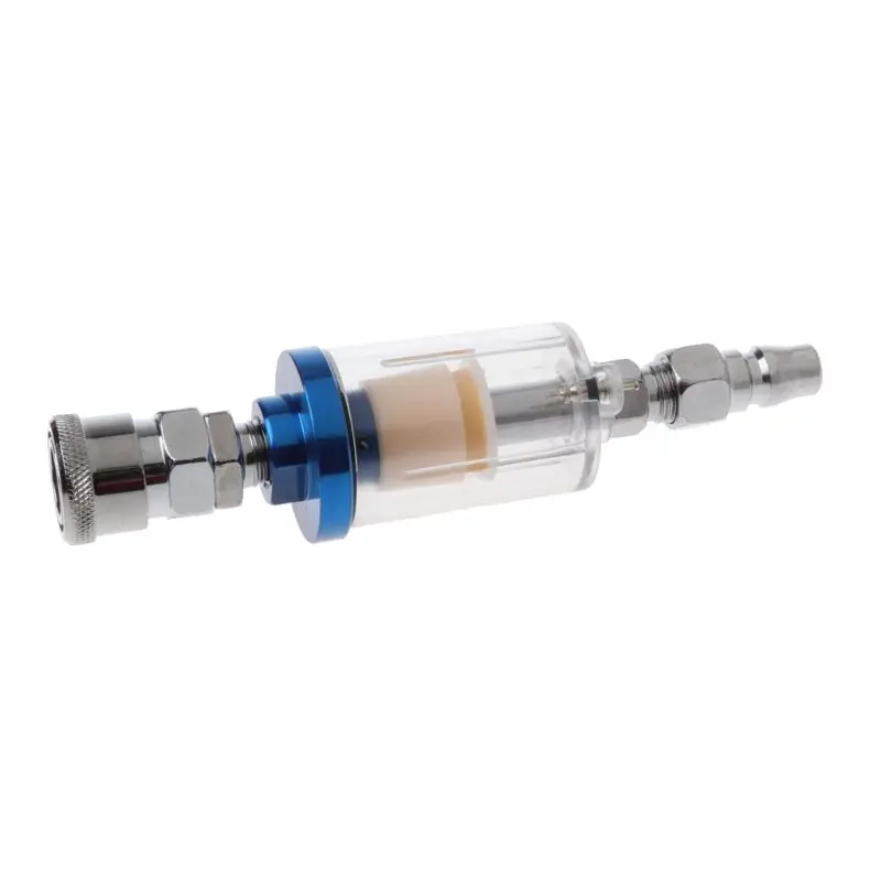 1/4&quot Mini Oil Water Separator With Integrated Air Filter For Pneumatic Compressor Spray Paint Gun Tool Pressure Quick Connector |