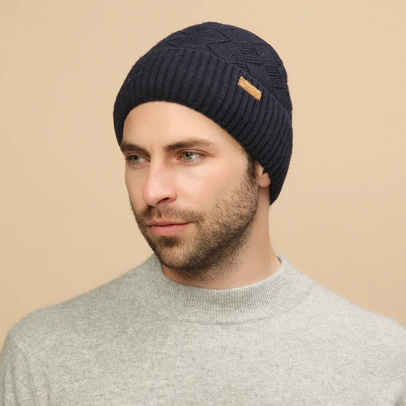 Мужские вязаные шапки Charles Perra новинка 2020 зимняя двухслойная плотная Шерстяная