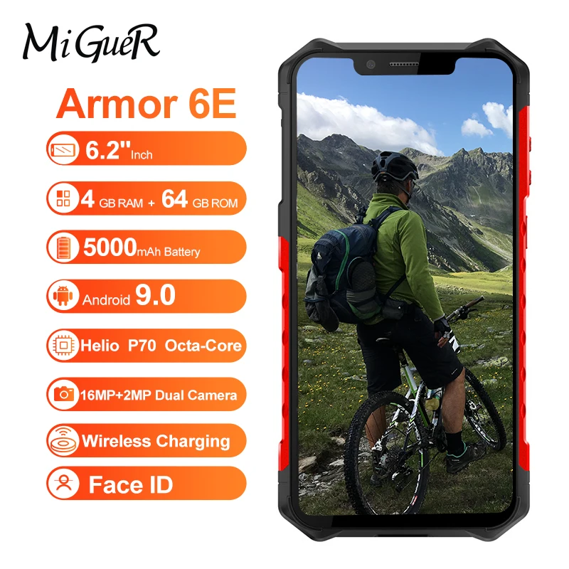 Ulefone Armor 6E IP68 Водонепроницаемые мобильные телефоны Android 9 0 6 2 &quotHelio P70 4G + 64G Face ID NFC