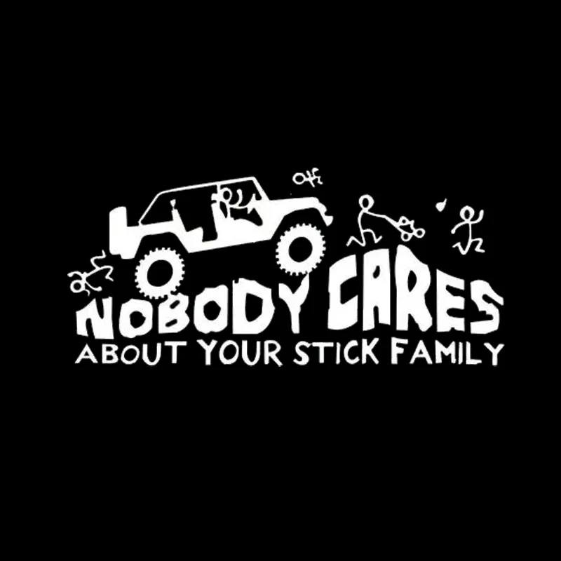 Наклейка на лобовое стекло никто не заботится о вашей семье 17*7 7 см | Автомобили и