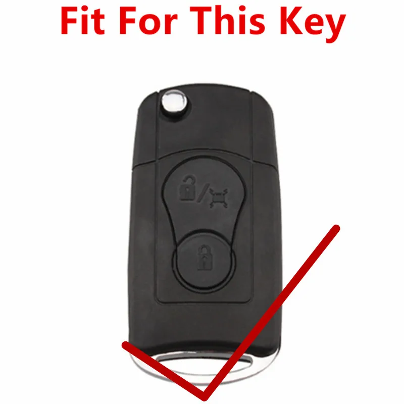 Чехол книжка для ключей FLYBETTER из натуральной кожи с 2 кнопками Ssangyong Actyon/SUV/Kyron (B)