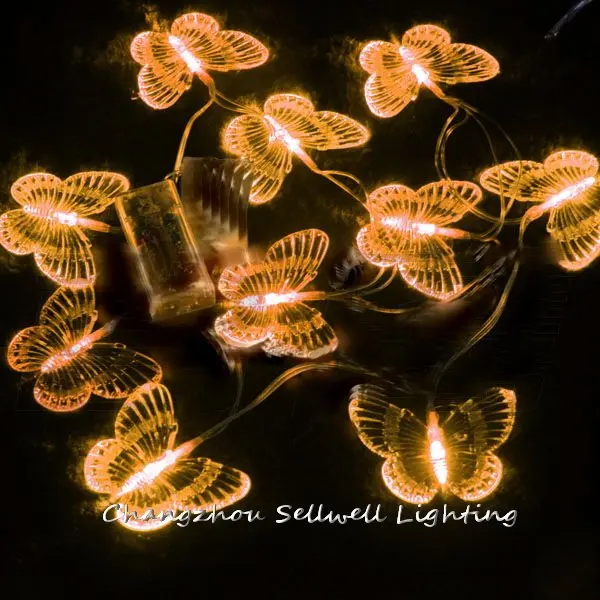

GREAT!LED holiday lighting counter wedding decoration 10 pcs butterfly battery lamp H142