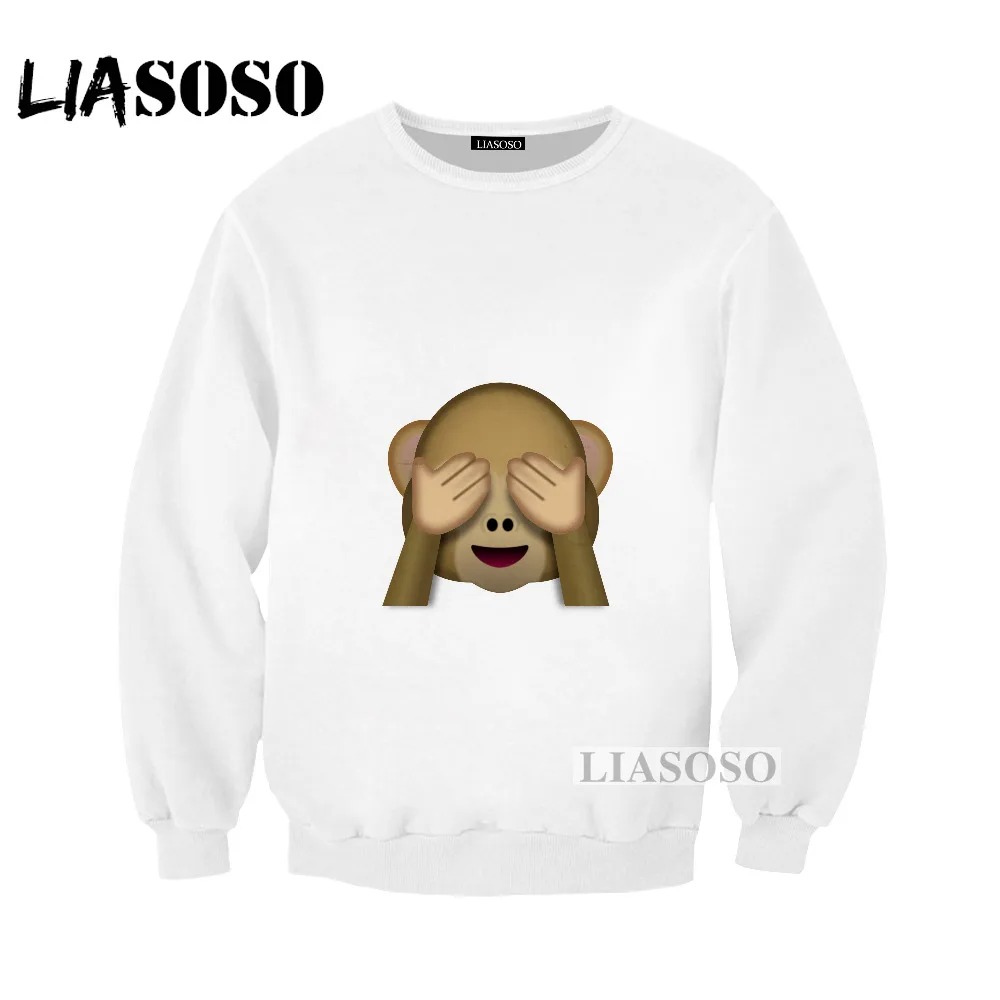 Liasoso новый мультфильм милый смайлик обувь для мужчин и женщин толстовка 3D цветной