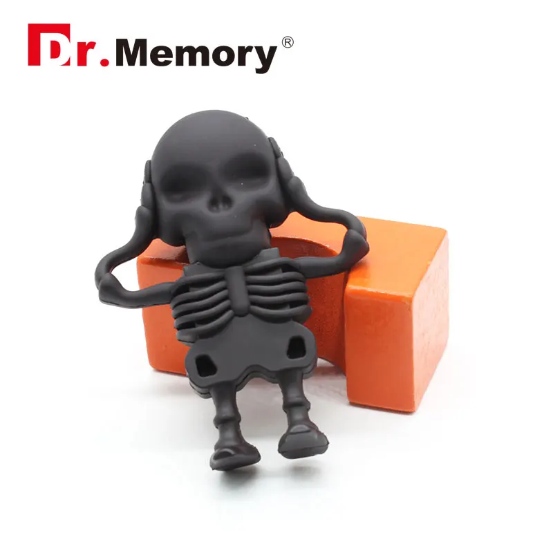Dr. Памяти череп USB флэш накопитель Скелет 64 ГБ 32 флеш 16Гб 8Гб 4Гб силиконовый usb