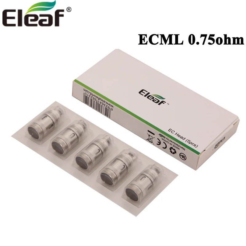 5 шт./лот Eleaf ECML 0.75ohm катушка для Melo 3 Nano iJust S Lemo 2/iJust2 mini MELO III 2 распылитель|lot for sale qc|coil
