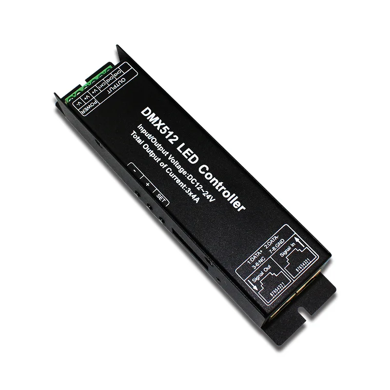 

3CH 4CH DC12-24V RGB RGBW DMX 512 Decoder led controller, RGBW LED DMX512 decoder 3* 4A / 4* 4A , Free shipping