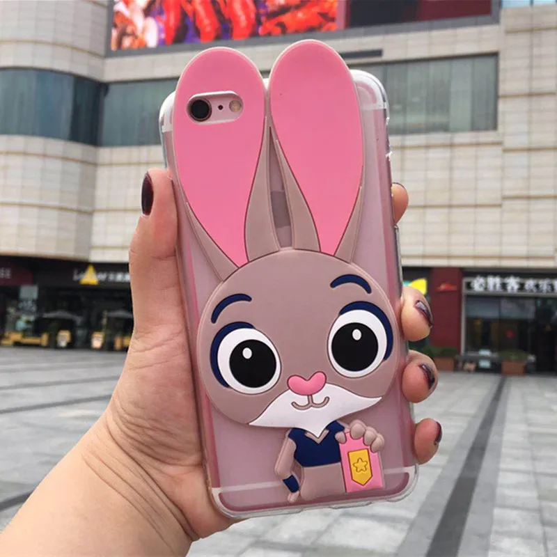 3D милый чехол для телефона с кроликом для samsung Galaxy A3 A5 A6 плюс A7 Pro A8 Star 207 E5 E7 с мультяшками для задней панели Чехол
