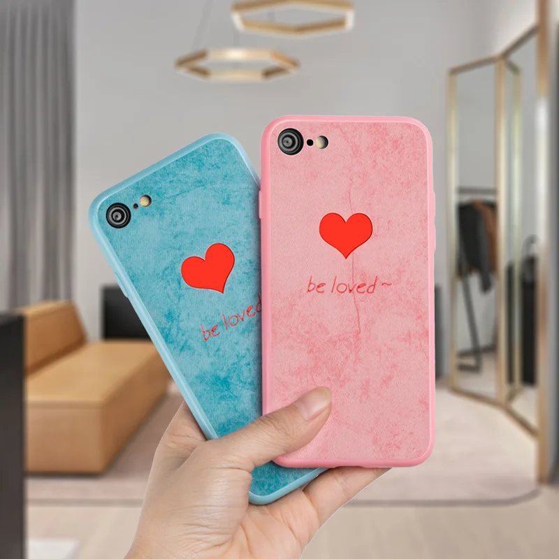 Cute Be Love Letter And Red Heart Print Back Cover For iPhone X 7 6 6S Plus 5S Phone Case TPU Soft Cases Coque 8 |