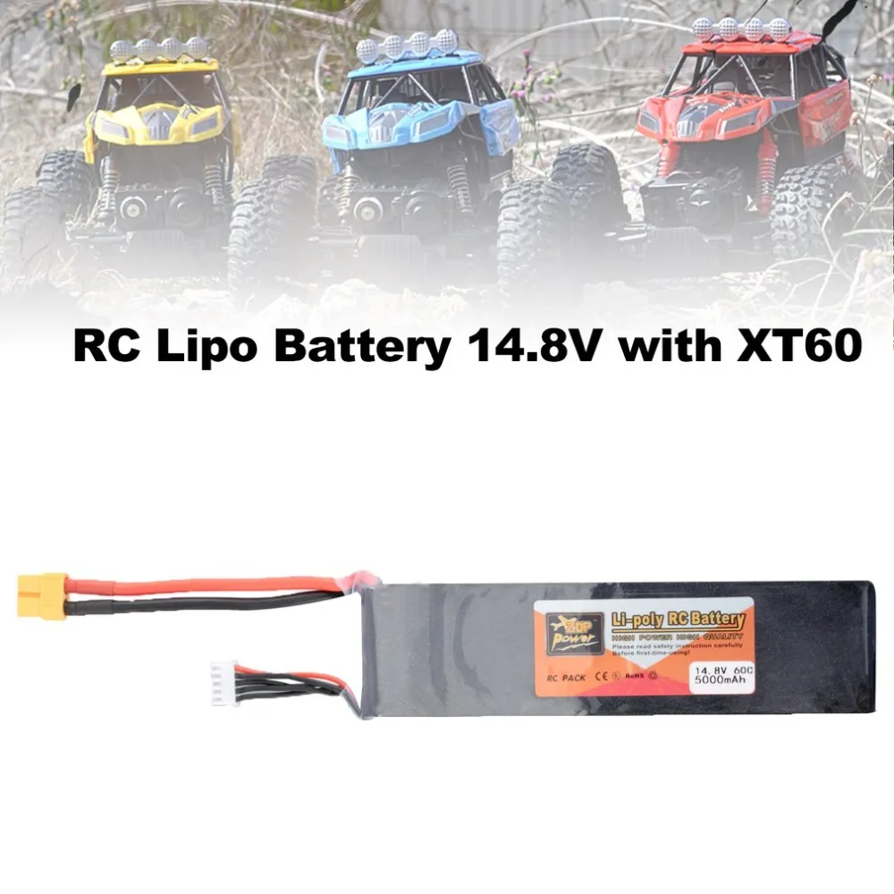 ZOP power 14 8 V 5000mAh 60C 4S 1P Lipo аккумулятор XT60 Перезаряжаемый для радиоуправляемого