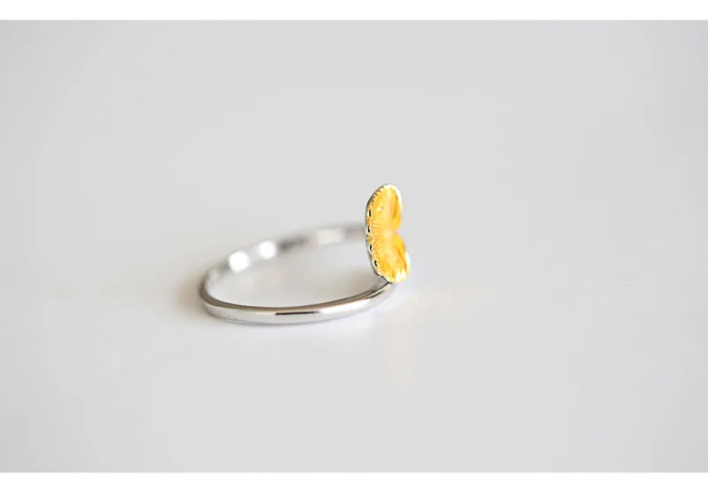 Изящные кольца с листьями гинкго женские регулируемые золотым и серебряным