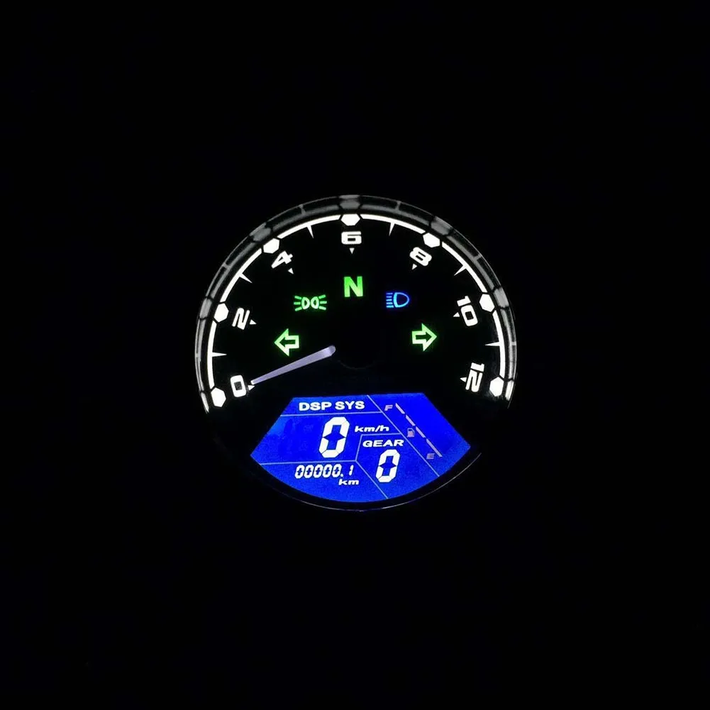 

Motorcycle Universal LCD Signal Speedometer Tachometer Odometer Gauge for Scooter Hot Selling Brand New Free Ship