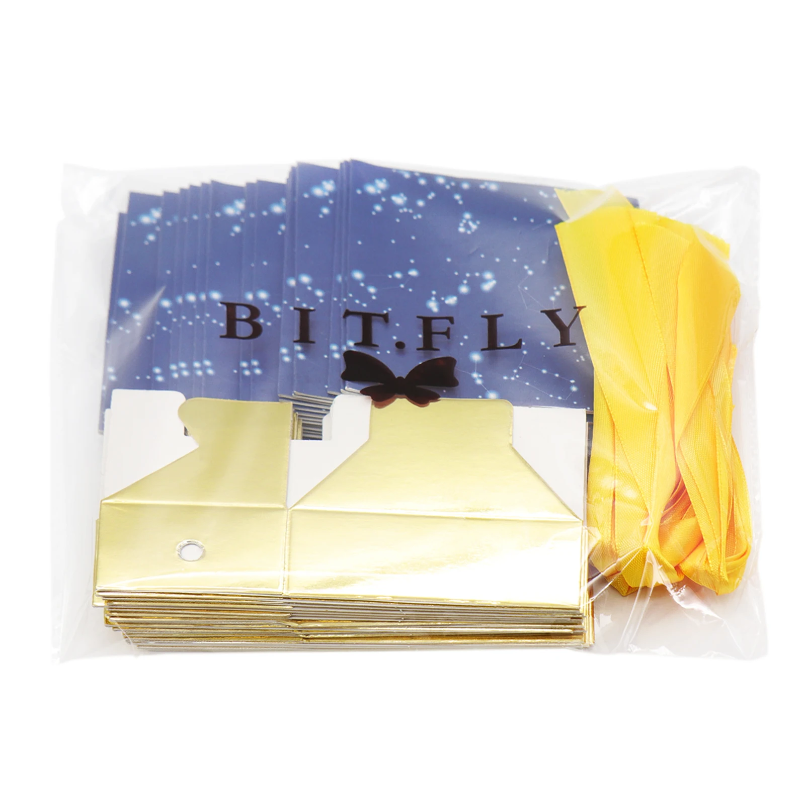 10 шт. DIY романтические бумажные коробки для конфет с изображением звездного неба