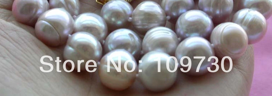 Ювелирное изделие 002409 натуральное фиолетовое жемчужное ожерелье 11-12 мм |