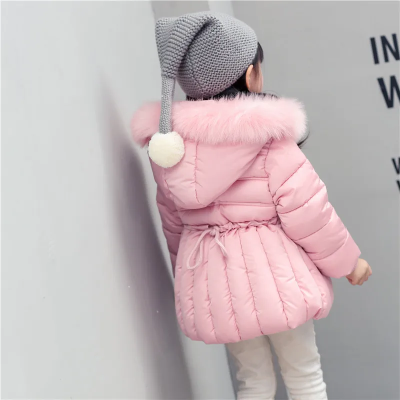 

Baby Girls 2017 New Winter Coat Girl Kids Children Thick Warm Cotton Padded Hoodies Coats Clothes