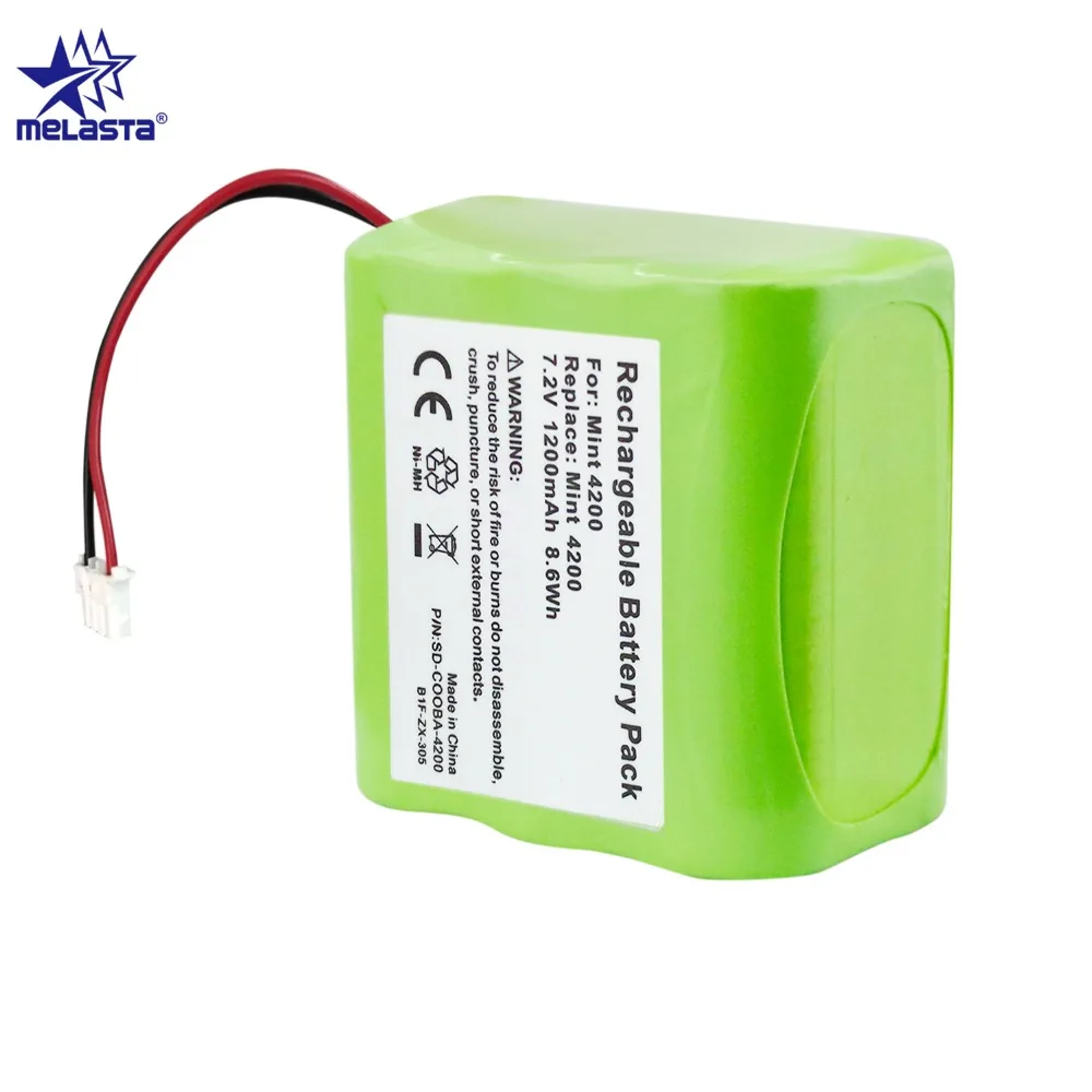 Melasta 7,2 V 1200mAh NiMH сменная батарея для iRobot Roomba Mint 4200 4205 Braava 320 321 очиститель пола 4408927 EVO M678