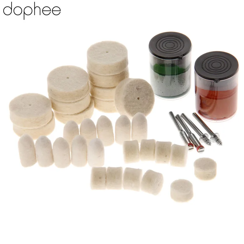 Dopee 36 шт. Dremel аксессуары полировальный коврик мягкий войлок Полировка заусенцев полировка колеса щетки наборы для металла роторные инструменты новые