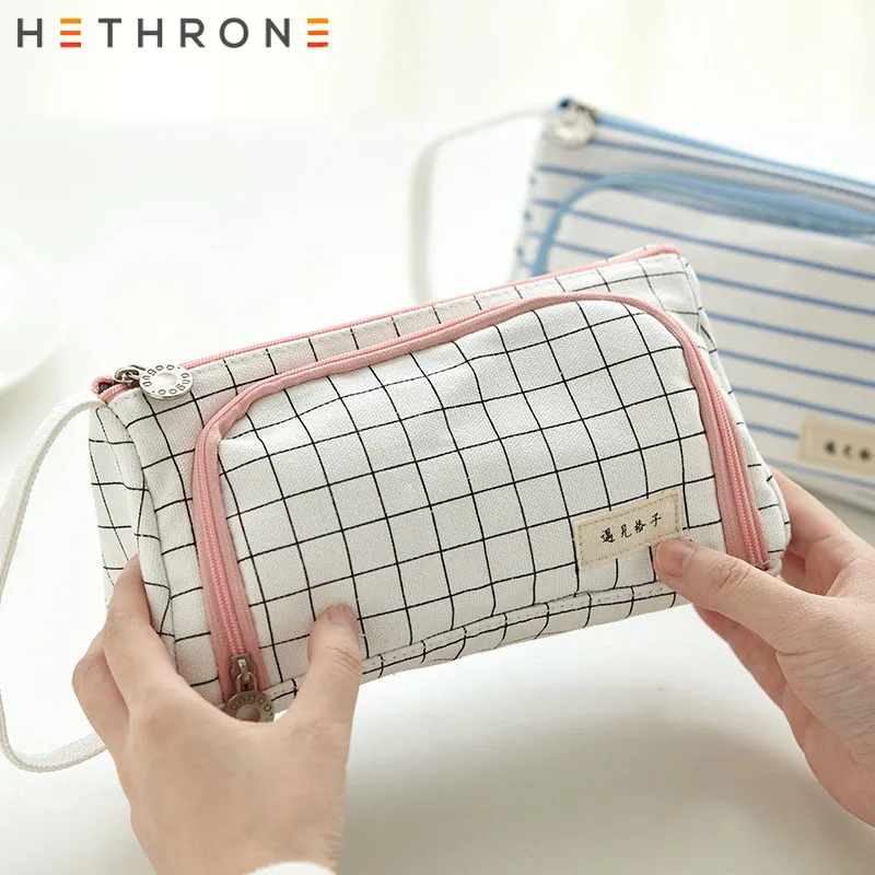 Hethrone Canvas Прекрасный Большой Вместительный Чехол-карандаш милый чехол-карандаш