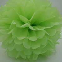 5 шт.) 15 см, китайская бумага pom poms шары для свадебного украшения день рождения Дети вечерние поставки праздник в честь рождения ребенка, Рождество деко - Цвет: Light Green