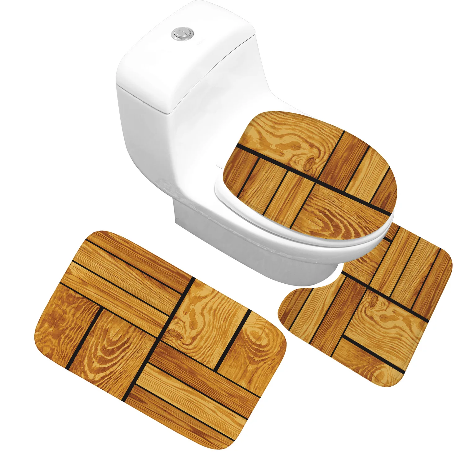 Zeegle Home Non slip Mat Flannel Floor Memory Foam Rug Bathroom Mats Set Bath Toilet Seat Cover Pedestal | Дом и сад