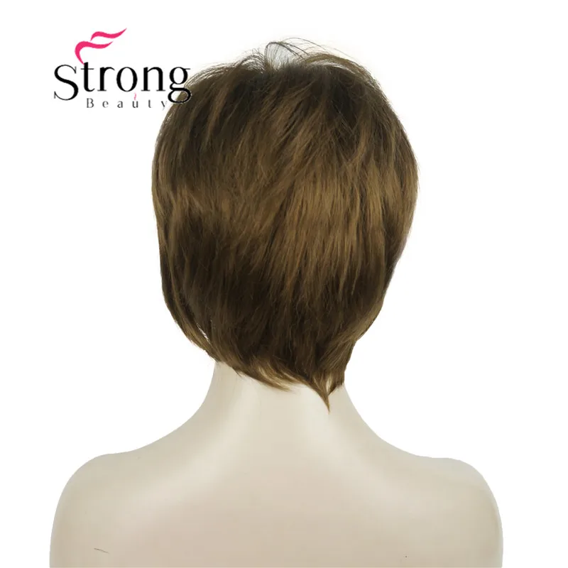 StrongBeauty короткий слоистый блондин Толстый Пушистый полный синтетический парик Тепло ОК