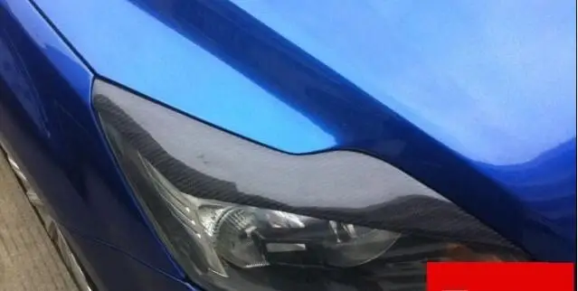 

auto decoration car Carbon fiber Head light Eyelid Eyebrow lines For Ford Focus Hatckback 2009 2010 2011
