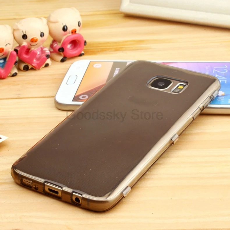 Силиконовый чехол-книжка для samsung Galaxy S5 S6 S7 Edge S8 Plus Note 5 4 3, мягкий прозрачный чехол из ТПУ, прозрачный чехол