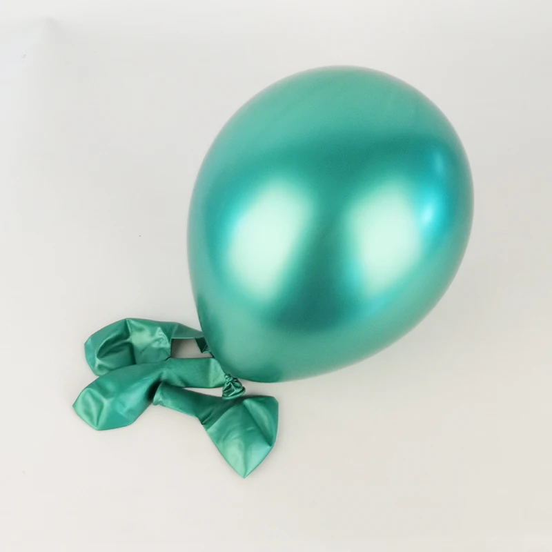 Metallic green 3,2 г Новые блестящие латексные шары с металлическим жемчугом толстые Хромированные Металлические цвета надувные воздушные шары Globos декор для дня рождения - Цвет: Metallic green