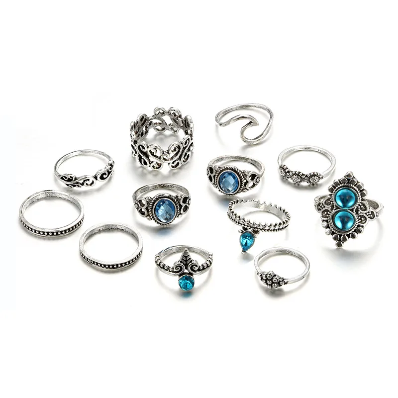 Винтажное кольцо Подсолнух с цветами 12 шт./компл. наборы хрустальное полое для