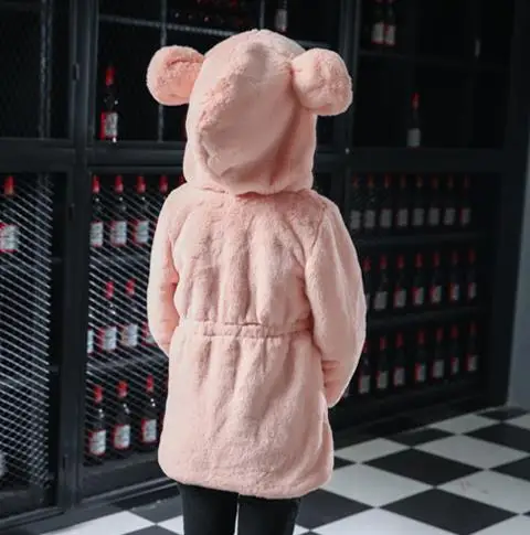 Осень-зима 2019 Детская верхняя одежда с искусственным мехом для девочек детская