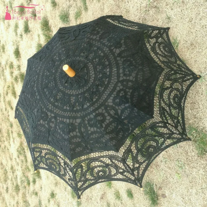 Винтажный кружевной зонт в викторианском стиле длина 68 см свадебный для невесты