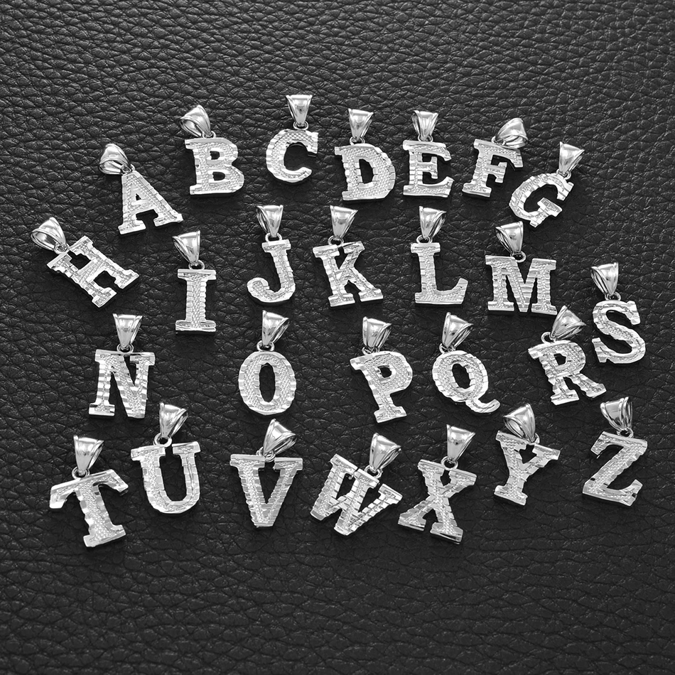 Anniyo A-Z строчные буквы ожерелья для женщин и девочек серебро Цвет первоначального