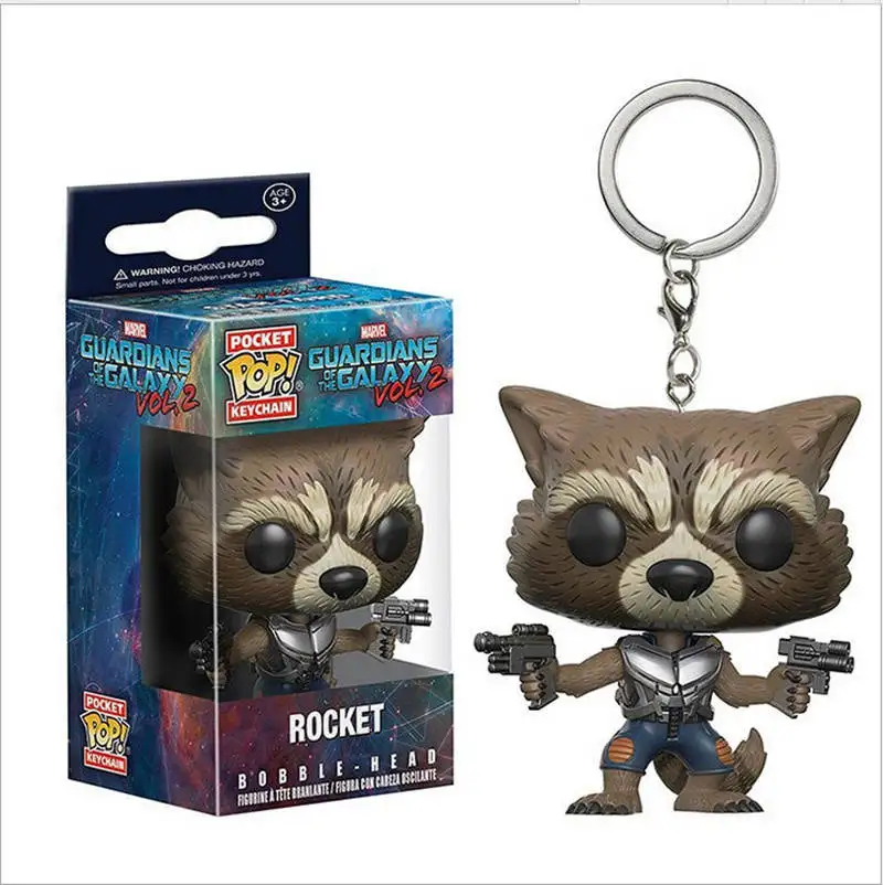 Лиловый Funko pop Marvel Мстители США капитан Лига Справедливости dragon ball Z Grootted Вегета брелок фигурки игрушки рождественские подарки - Цвет: Лиловый